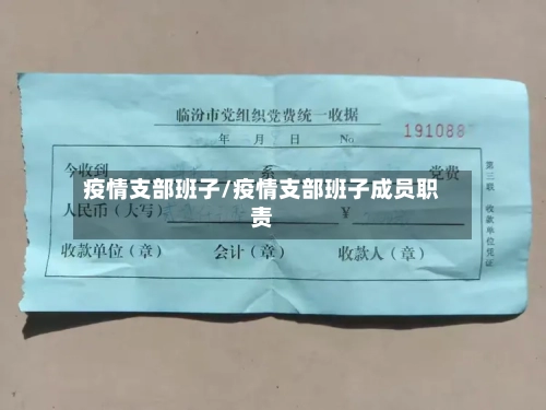 疫情支部班子/疫情支部班子成员职责-第1张图片