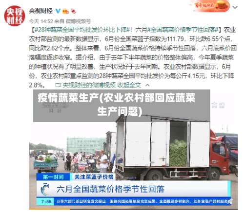 疫情蔬菜生产(农业农村部回应蔬菜生产问题)-第3张图片
