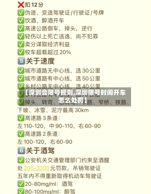 【深圳会限号规则,深圳限号时间开车怎么处罚】-第1张图片